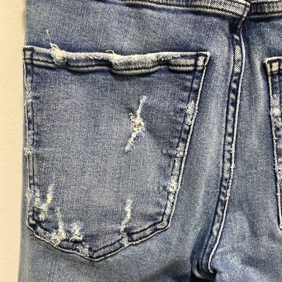 Agolde Sophie Crop Denim Jeans Destroyed Distressed 26 - Picture 8 of 8